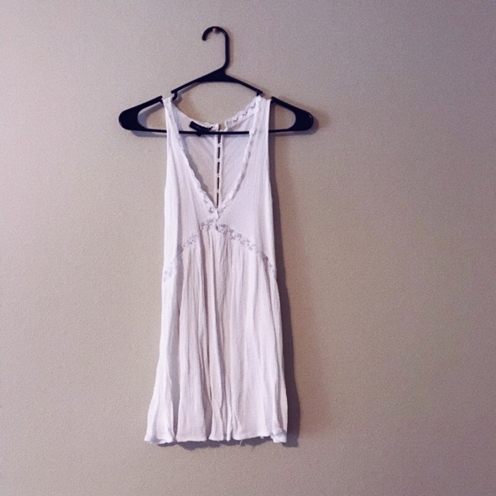 White Lace Babydoll Top